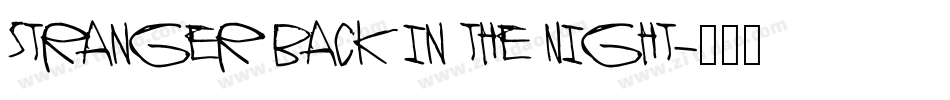 Stranger back in the Night字体转换